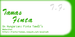 tamas finta business card